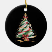 Merry and Bright Trees Christmas Holiday Winter Keramisch Ornament (Voorkant)