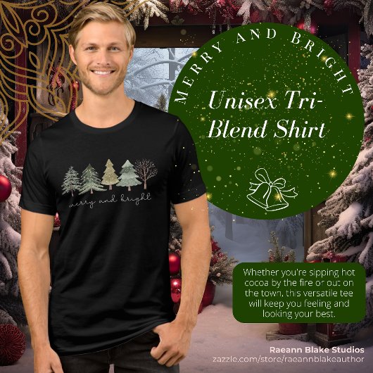 Merry and Bright Unisex Tri-Blend T-shirt