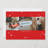 Merry and Bright White Gold Photo Holiday Card Feestdagenkaart (Achterkant)