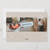 Merry and Bright White Gold Photo Holiday Card Feestdagenkaart (Achterkant)