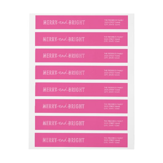 Merry and Bright Wraparound Holiday Labels (Vel)