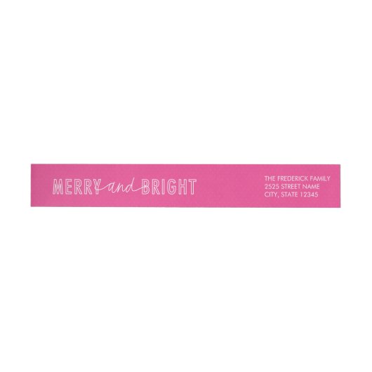 Merry and Bright Wraparound Holiday Labels (Individueel)