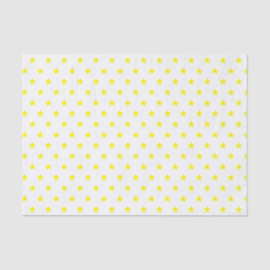 Merry and Bright Yellow Stars op White Holiday Tissuepapier (Voorkant)