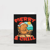 Merry And Chill Capybara _ Funny Cute Capybara San Kaart (Voorkant)