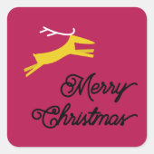 MERRY AND DEER KERSTMIS enveloppe zegels (Voorkant)