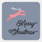 MERRY AND DEER KERSTMIS enveloppe zegels (Voorkant)