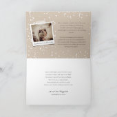 Merry and getrouwde Simple Script Photo Wedding Feestdagen Kaart (Binnen)