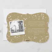 Merry and getrouwde Simple Script Photo Wedding Feestdagenkaart (Achterkant)