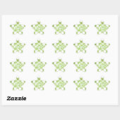 Merry and Joy Green Checkered Star Stickers (Vel)