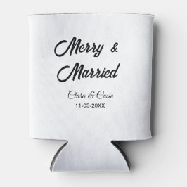 Merry and married add couple Name date holidayChr Blikjeskoeler