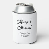 Merry and married add couple Name date holidayChr Blikjeskoeler (Blikje Achterkant)