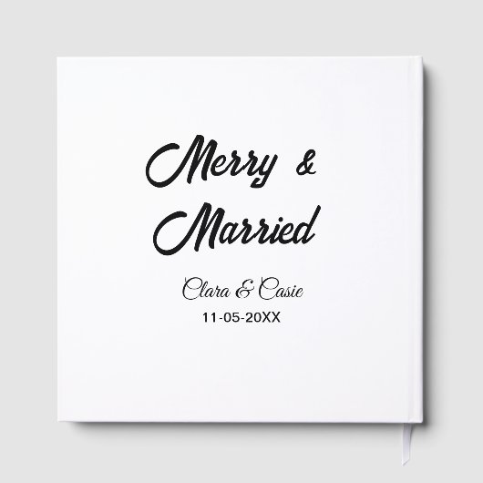 Merry and married add couple Name date holidayChr Gastenboek (Achterkant)