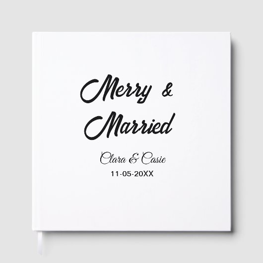 Merry and married add couple Name date holidayChr Gastenboek (Voorkant)