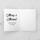 Merry and married add couple Name date holidayChr Kaart (Binnen)