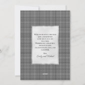 Merry and Married Arch Photo Black White Plaid  Feestdagenkaart (Achterkant)