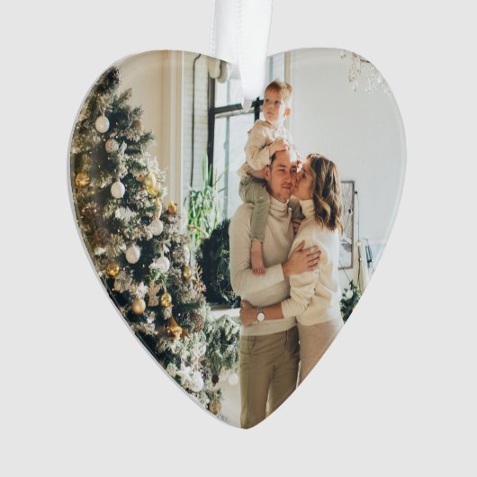 Merry and Married Christmas Familie Foto Ornament (voorkant)