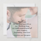  Merry and Married Elegant Photo Wedding Bedankkaart (Achterkant)