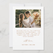 Merry and Married Elegante Kerst Fotokaart Kaart (Achterkant)