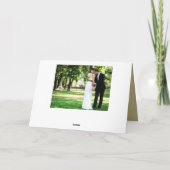 Merry and Married Gold Champagne 3 Fotobruiloft Feestdagen Kaart (Achterkant)