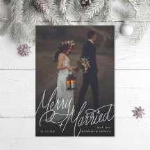 Merry and Married Hand-Lettering Foto