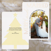 Merry And Married Modern Photo White Rose Gold Folie Feestdagenkaart
