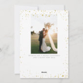 Merry and Married Pas getrouwd Mr. en Mrs. Feestdagenkaart (Achterkant)