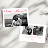 Merry and Married Pas getrouwd script voor kerst Feestdagenkaart