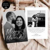 Merry and Married Pas getrouwd script voor kerst Feestdagenkaart