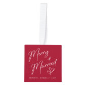 Merry and Married Passen getrouwd 3 Foto Red Decoratie (Voorkant)