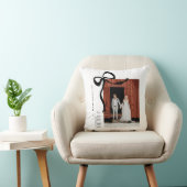 Merry and Married Script 2 Photos Christmas Bow Kussen (Stoel)