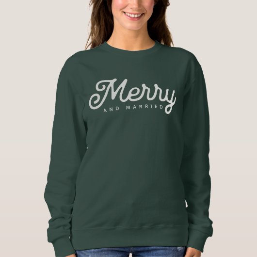 Merry and Married Script Aangepast Trui (Voorkant)