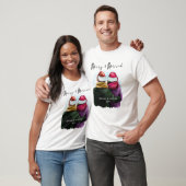 Merry and Married Script Koppel Kerstmis T-shirt (Unisex)