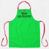 Merry and Medicated Holiday Chef Apron Schort (Voorkant)