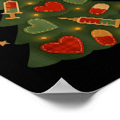 Merry And Medicated Rn Nurse Christmas Tree Funny Poster (Hoek)