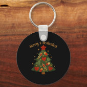 Merry And Medicated Rn Nurse Christmas Tree Funny  Sleutelhanger (Voorkant)