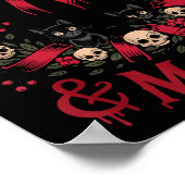 Merry And Morbid Christmas Funny Cute Cats Goth Cr Poster (Hoek)