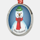 Merry and Wonderful Snowman Metalen Ornament (Links)
