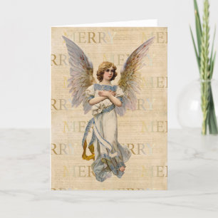 Merry Angel Vintage Kerst Kaart