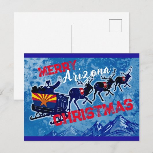 Merry Arizona briefkaart met Kerstmis (Voorkant / Achterkant)