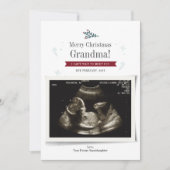 Merry Baby Sonograph Photo Grandma Card Kaart (Voorkant)