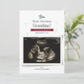 Merry Baby Sonograph Photo Grandma Card Kaart (Staand voorkant)