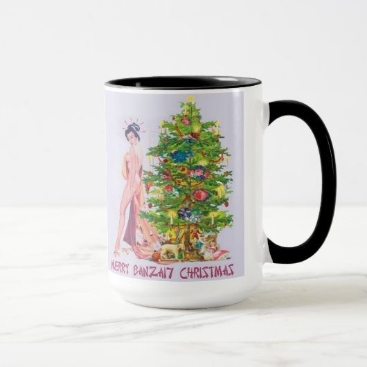 Merry Banzai Kerstmis Mok (Rechts)