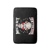 Merry Baseballmas Funny Kersthonkbal Badmat (Voorkant Verticaal)