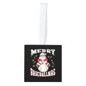 Merry Baseballmas Funny Kersthonkbal Decoratie (Voorkant)