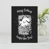 Merry Batmas Bat Christmas Holiday Card Feestdagenkaart (Staand voorkant)
