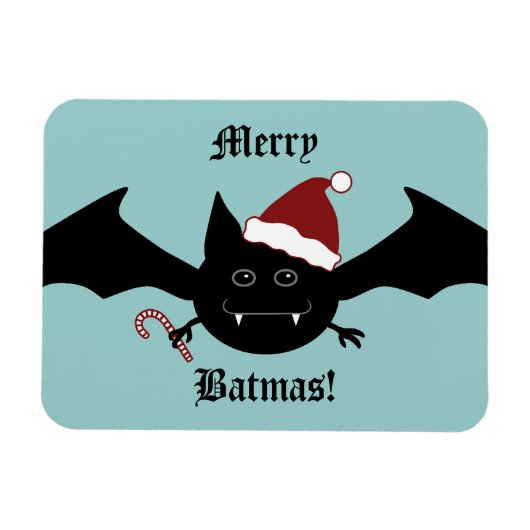 Merry Batmas grappige Gotische vleermuis voor stou Magneet (Horizontaal)