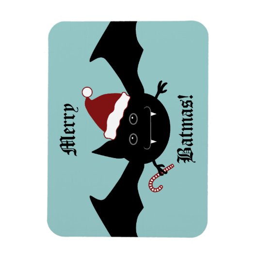 Merry Batmas grappige Gotische vleermuis voor stou Magneet (Verticaal)