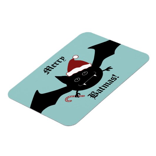 Merry Batmas grappige Gotische vleermuis voor stou Magneet (Linkerzijde)