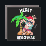 Merry Beach Christmas In July Funny Santa Xmas Poo Automagneet<br><div class="desc">Merry Beach Christmas In July Funny Santa Xmas Pool Party</div>