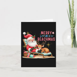 Merry Beachmas Hawaiian Coastal Christmas Schattig Kaart